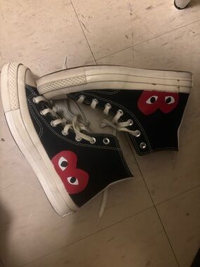 Converse Black High- commes des garcon